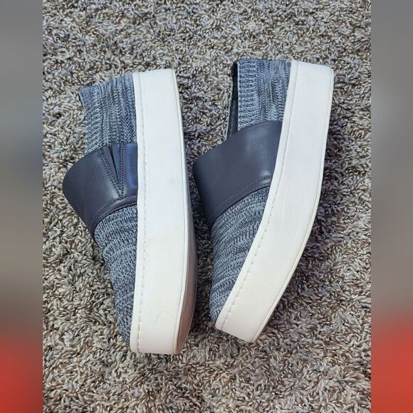 Vince Gray Fabric & Leather Slide on Sneaker - Picture 4 of 6